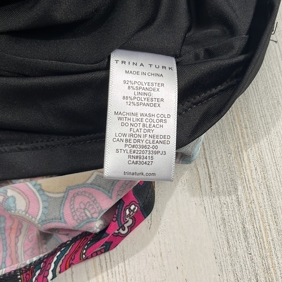 Trina Turk Birch Paisley Print Stretch Jersey Mini Dress Size L NWT - Picture 7 of 10